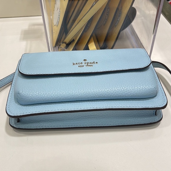NWT Kate Spade Leila Small Crossbody K8284 
Leather Dewy Blue 
NWT - Picture 12 of 16